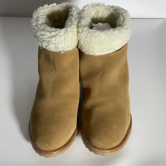 Jack Rogers Women’s Stella Suede Sherpa Oak Color Boot Size 8.0; Made in Mexico - Picture 7 of 16
